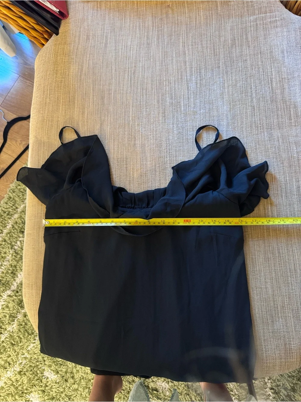 Abercrombie & Fitch Black Ruffle Maxi Dress